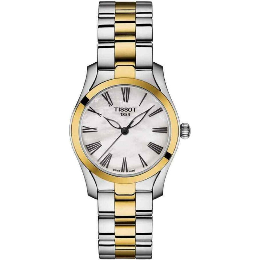 TISSOT T-WAVE T1122102211300 MOP DIAL PVD GOLD STEEL SWISS LADIES WATCH 30MM NEW